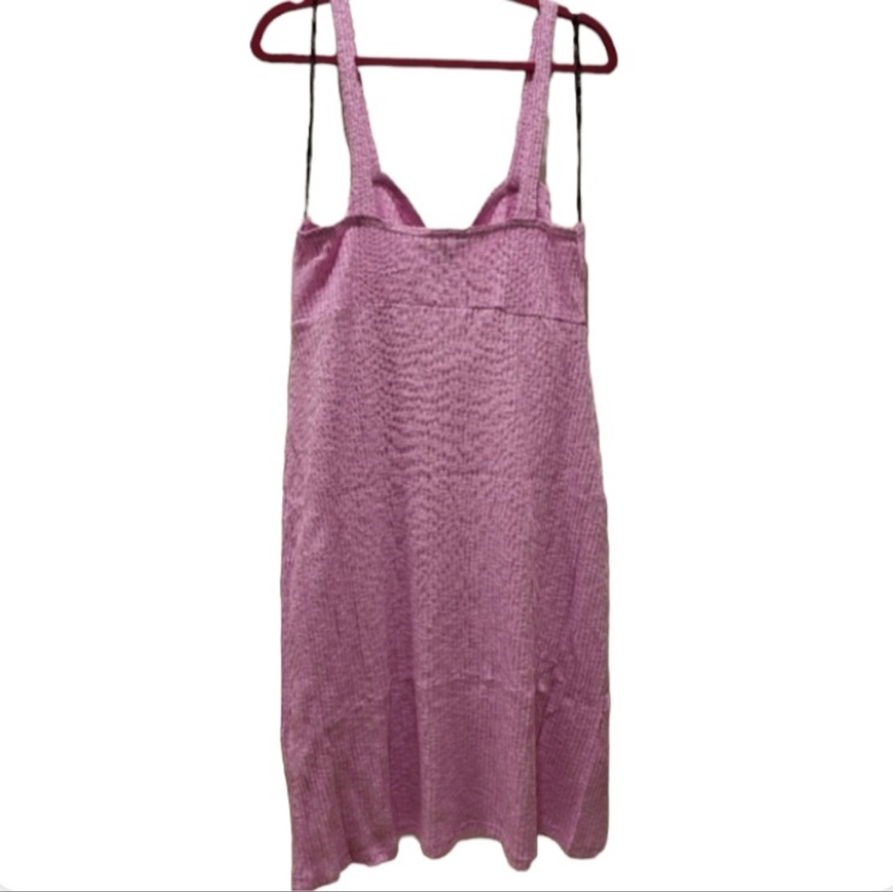 FOREVER 21 3X Plus Knee Length Dress Wisteria Lavender/Pink NWT Sweetheart Neck - Picture 14 of 14